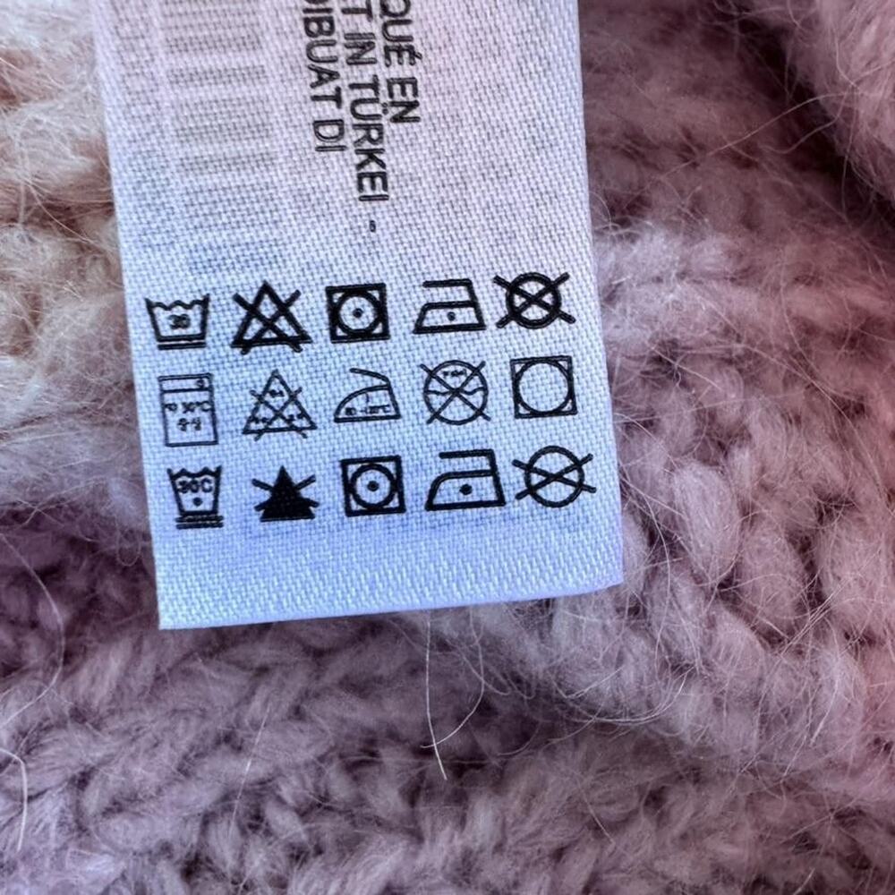 Zara Sweater Dress Womens Medium‎ Pink Cable Knit Sleeveless Alpaca Boho Preppy - Picture 15 of 16